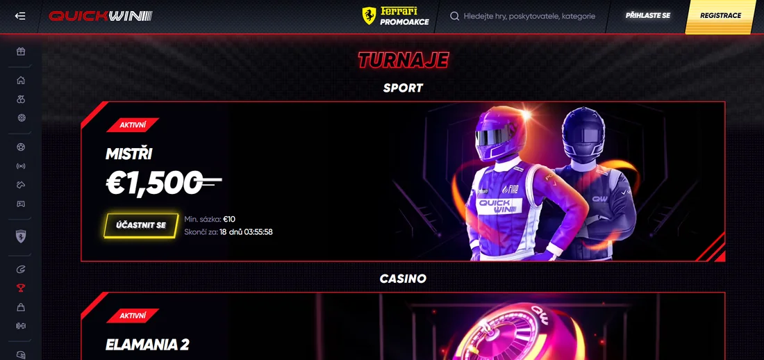 Speciální akce a turnaje v kasinu Quickwin Pravidelné a sezónní promo akce